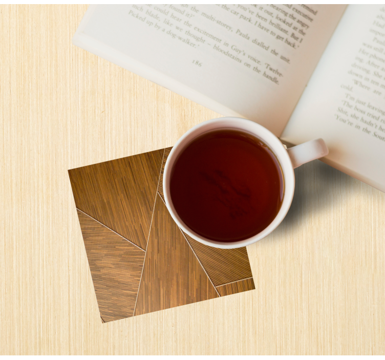 Sottobicchieri con motivi geometrico in legno - TenStickers
