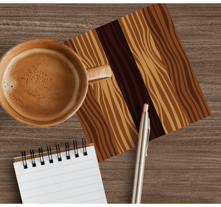 Sottobicchieri con motivi legno naturale - TenStickers