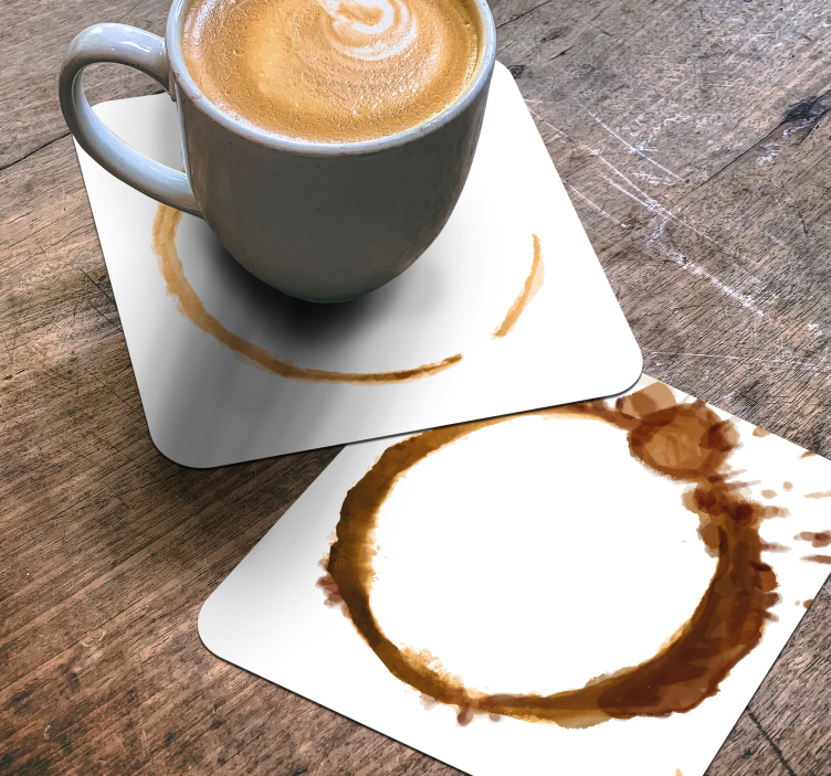 Sottobicchieri con motivi macchie di caffè - TenStickers