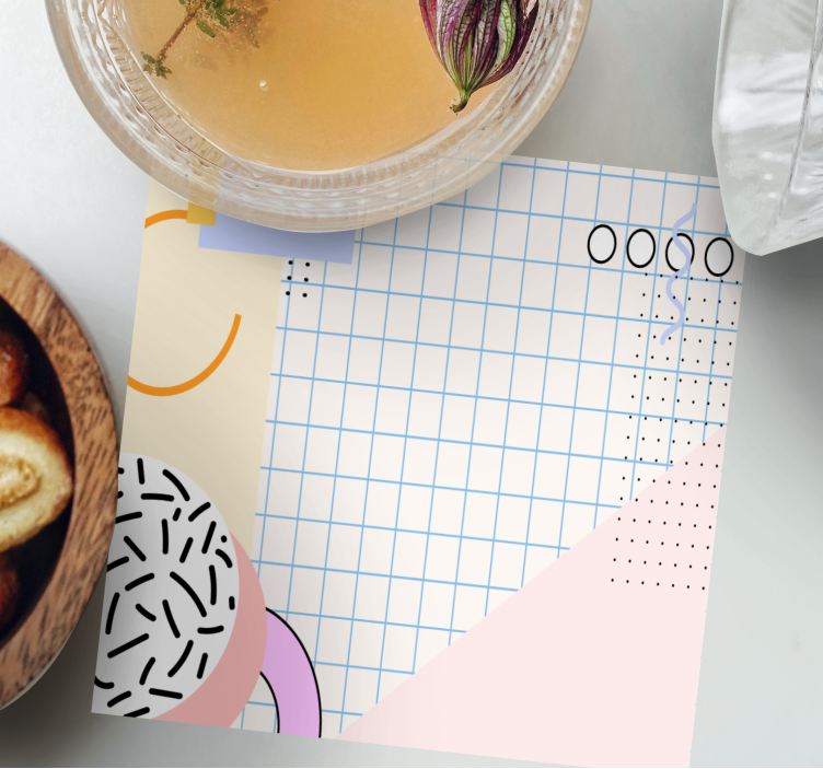 Sottobicchieri moderno con motivo geometrico - TenStickers