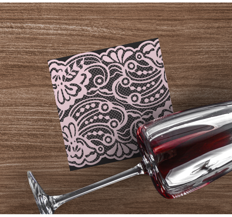 Sottobicchieri moderno motivo pizzo elegante - TenStickers