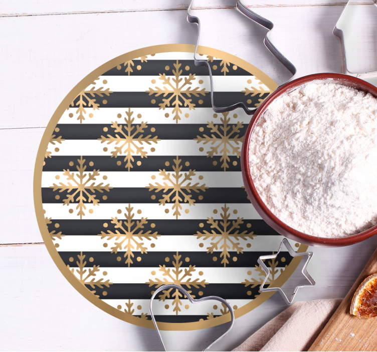 Sottobicchieri natalizi a motivo fiocco striato - TenStickers