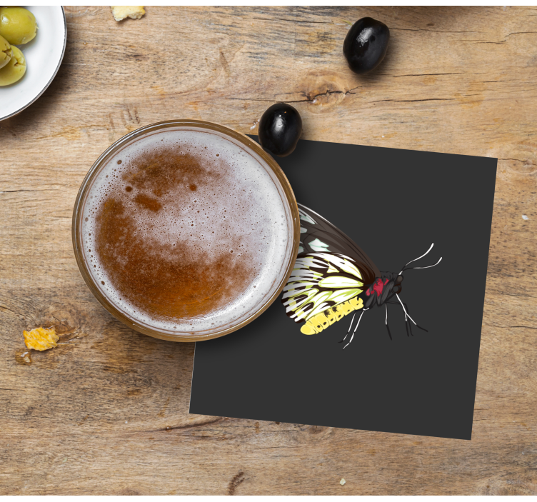 Sottobicchieri nerd arte della farfalla colorata - TenStickers