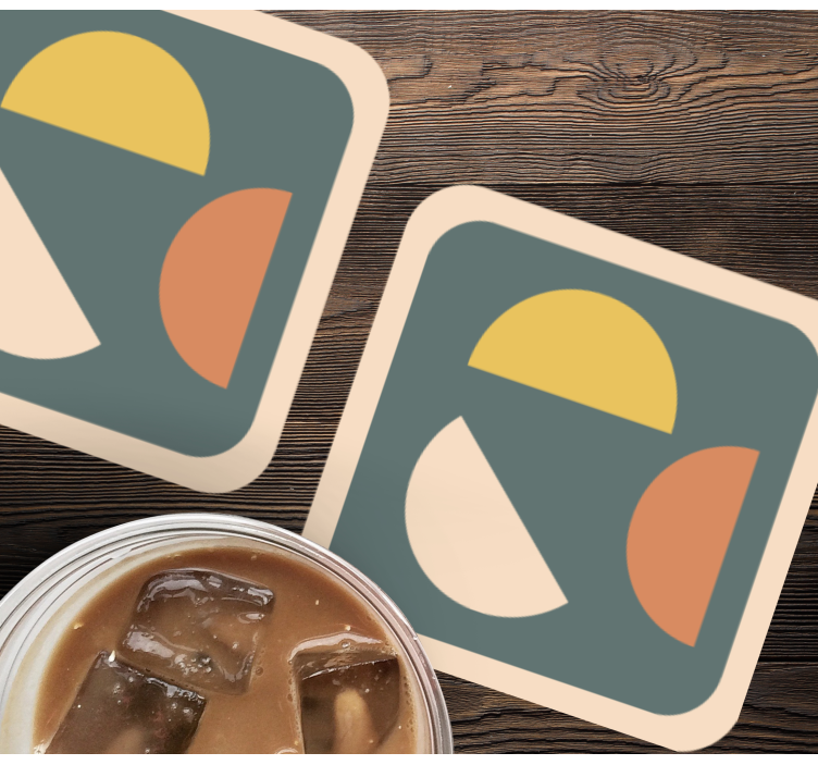 Sottobicchieri nerd forme colorate geometriche - TenStickers