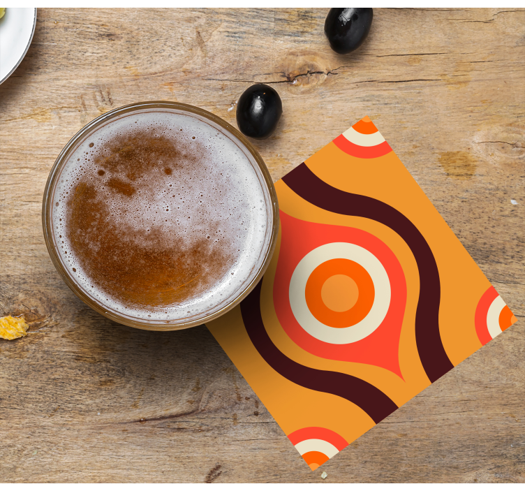 Sottobicchieri nerd motivo circolare retrò - TenStickers