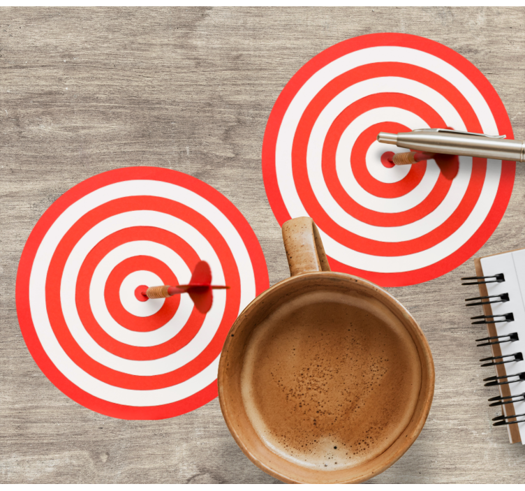 Sottobicchieri nerd motivo spirale da bersaglio - TenStickers