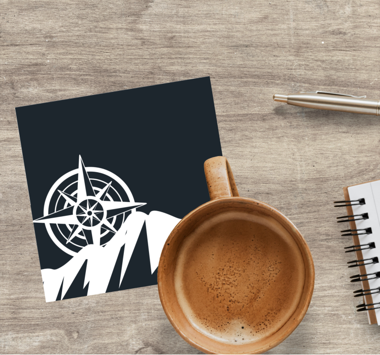 Sottobicchieri nerd picchi della bussola navigazionale - TenStickers