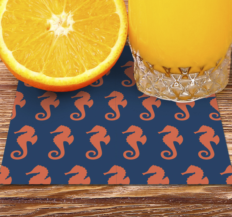 Sottobicchieri nerd superficie a motivo cavalluccio marino - TenStickers