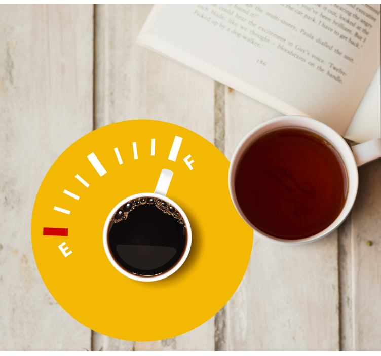 Sottobicchieri personalizzabile indicatore livello caffè - TenStickers
