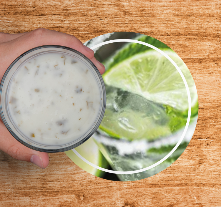 Sottobicchieri personalizzabile rinfresco al lime - TenStickers