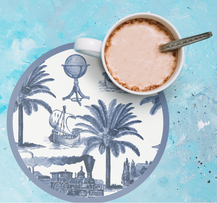 Sottobicchieri vintage tema esplorazione classica - TenStickers