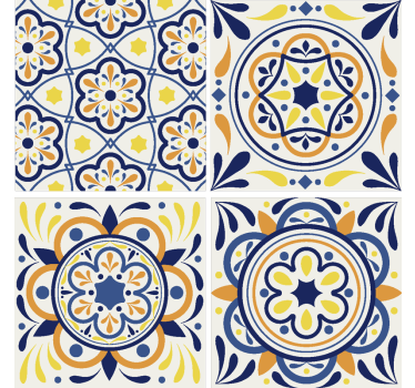 Sottobicchiere con stampa di piastrelle - TenStickers