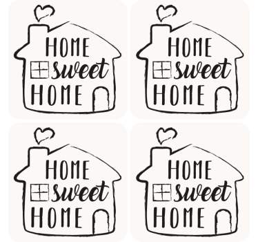 Sottobicchieri con frase detto incantevole per la casa - TenStickers
