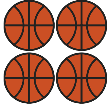 Sottobicchiere moderno Pallacanestro - TenStickers