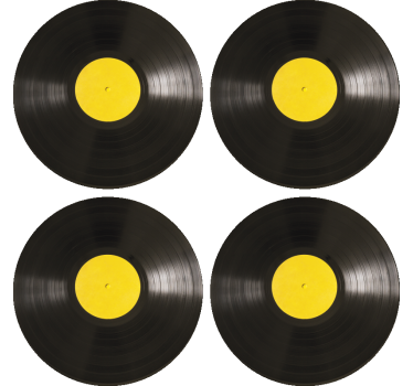 Sottobicchiere moderno Disco in vinile - TenStickers