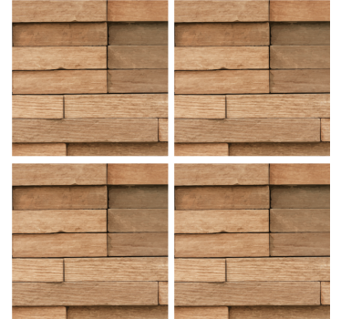 Sottobicchiere  personalizzato testo Legno astratto - TenStickers