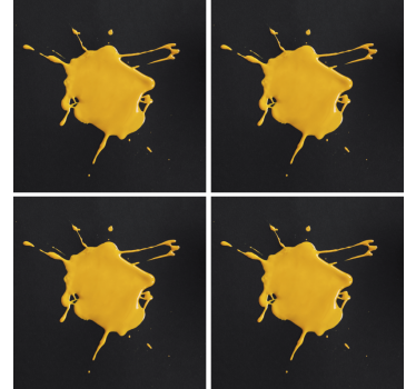 Sottobicchieri con motivi texture gialla splash - TenStickers