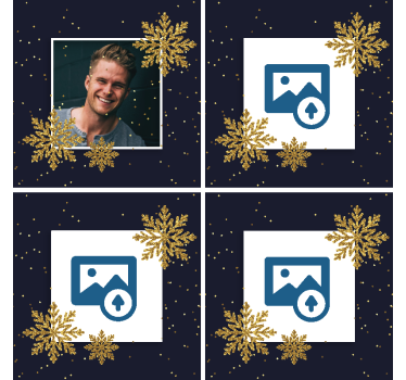 Cornice natalizia con sottobicchieri personalizzati con foto - TenStickers