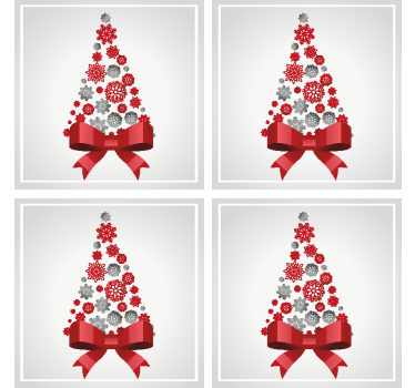 Sottobicchiere  tema Natale Elegante albero di natale - TenStickers