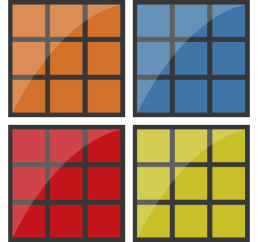 Sottobicchiere cubo di rubrik - TenStickers