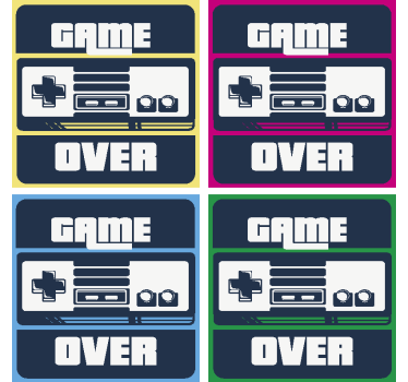 Sottobicchiere  tema vintage Gamer - TenStickers