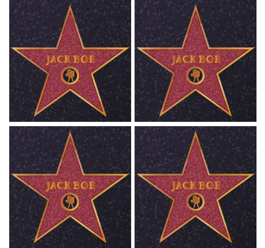 Stella di hollywood sottobicchiere con nome - TenStickers