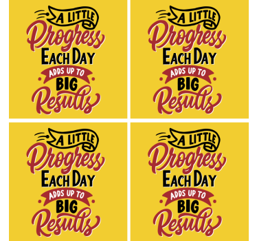 Sottobicchieri con frase arte di frasi motivazionali - TenStickers