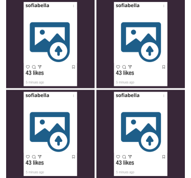 Instagram con sottobicchieri personalizzati con foto e testo - TenStickers