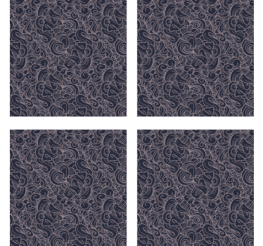 Sottobicchieri con motivi astratti intricati - TenStickers