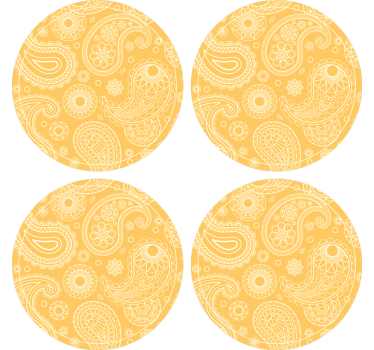 Sottobicchieri con motivi motivo paisley intricato - TenStickers