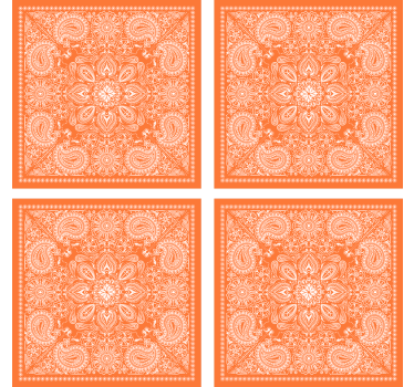 Sottobicchieri con motivi motivo paisley dettagliato - TenStickers