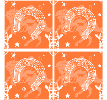 Sottobicchieri nerd motivo ferro di cavallo rustico - TenStickers