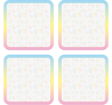 Sottobicchieri personalizzabile motivo meduse colorate - TenStickers