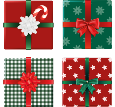 Sottobicchiere personalizzato Natale Confezione regalo - TenStickers