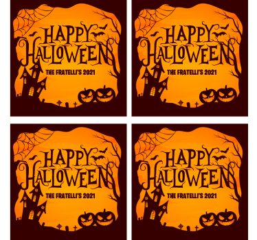 Sottobicchieri halloween festa di halloween spettrale - TenStickers