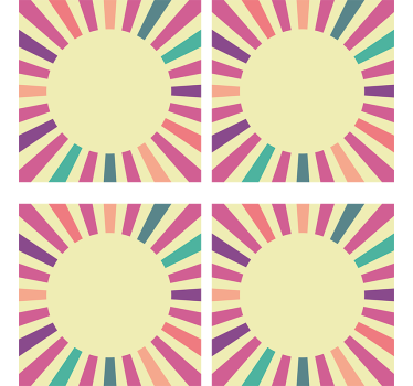 Sottobicchieri moderno elemento circolare geometrico - TenStickers