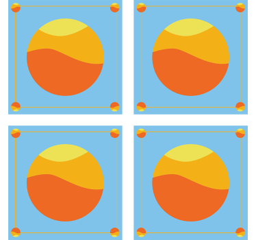 Sottobicchieri con motivi campi circolari vibranti - TenStickers