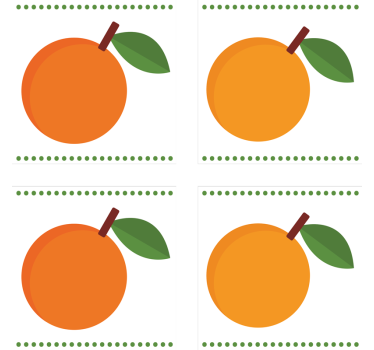 Sottobicchieri moderno arancio con foglia - TenStickers