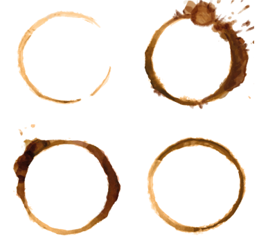 Sottobicchieri con motivi macchie di caffè - TenStickers