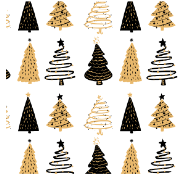 Sottobicchieri natalizi con motivo ad albero stilizzato - TenStickers