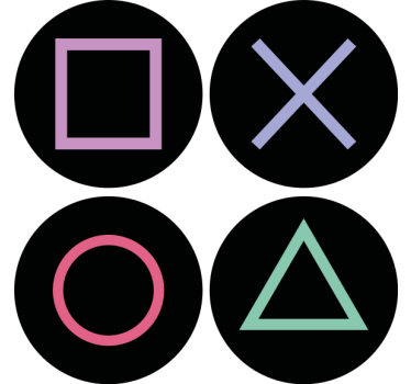 Sottobicchieri nerd motivi di forme colorate - TenStickers