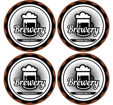 Sottobicchieri birra emblema qualità premium birra - TenStickers