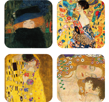 Sottobicchieri vintage ritratti d'arte classica - TenStickers
