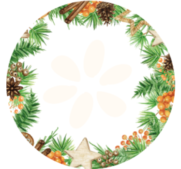 Sottobicchieri natalizi con accenti di verde festivo - TenStickers