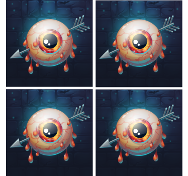 Sottobicchieri halloween grafica occhio gocciolante - TenStickers