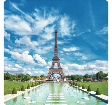 Sottobicchieri moderno paesaggio torre eiffel - TenStickers