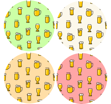 Sottobicchiere personalizzato birra Modello di birra - TenStickers