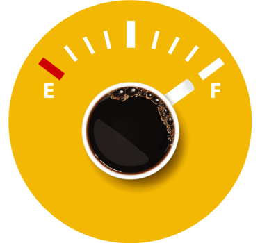 Sottobicchieri personalizzabile indicatore livello caffè - TenStickers