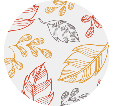 Sottobicchieri con motivi foglie sovrapposte - TenStickers