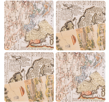 Sottobicchieri vintage mappe antiche - TenStickers